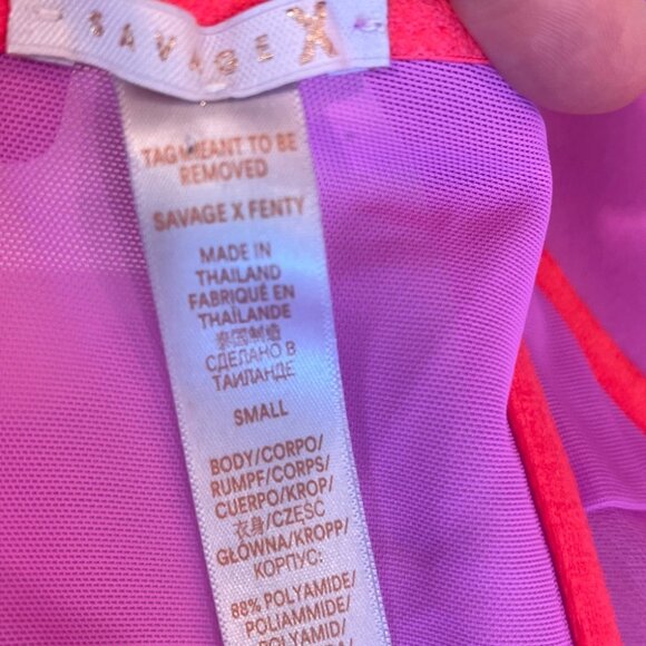 Hot Pink & Purple Mesh Bustier With Adjustable Straps & Garters - Picture 9 of 9